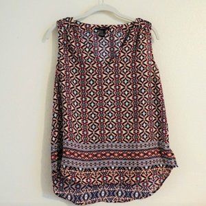 Forever 21 Vibrantly Patterned Tank Top